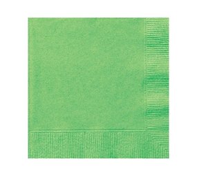 Unique Party Lime Green Napkins 25x25cm | 20 pieces