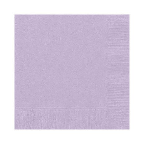 Unique Party Lila Servetten 33x33cm | 50 stuks Unique Party Lila Servetten 33x33cm | 50 stuks