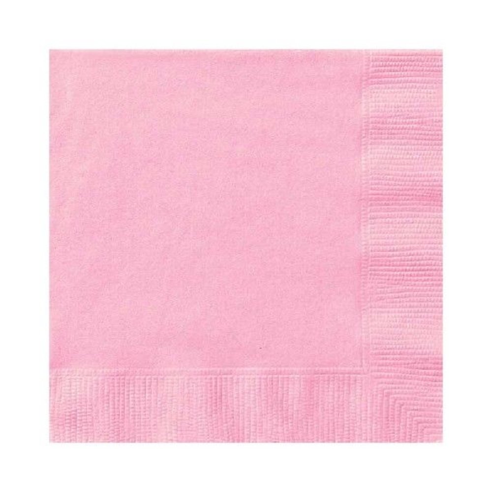 Unique Party Lichtroze Servetten 25x25cm | 20 stuks Unique Party Lichtroze Servetten 25x25cm | 20 stuks