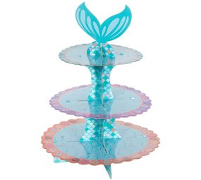 Amscan Zeemeerminstaart Cupcake Standaard | per stuk Amscan Zeemeerminstaart Cupcake Standaard | per stuk