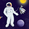 Amscan Space Party Napkins 33x33cm | 16 pieces Amscan Space Party Napkins 33x33cm | 16 pieces
