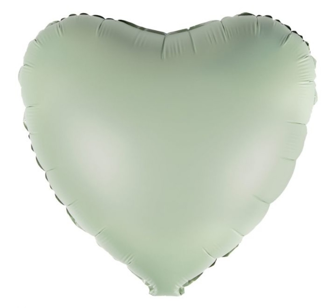 Amscan Helium Balloon Heart Eucalyptus 43cm | per piece