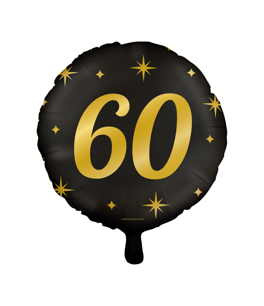 Paper Dreams Helium Ballon 60 jaar Classy 45cm | per stuk Paper Dreams Helium Ballon 60 jaar Classy 45cm | per stuk