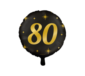 Paper Dreams Helium Balloon 80 Years Classy 45cm | per piece Paper Dreams Helium Balloon 80 Years Classy 45cm | per piece