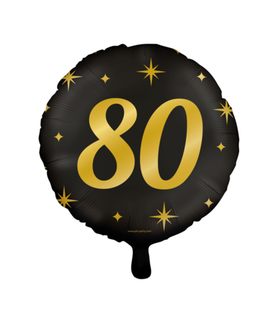 Paper Dreams Helium Balloon 80 Years Classy 45cm | per piece Paper Dreams Helium Balloon 80 Years Classy 45cm | per piece