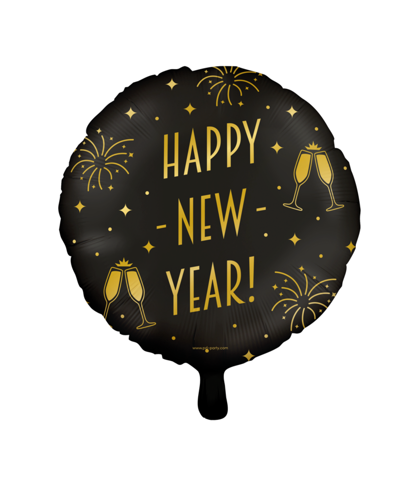 Paper Dreams Helium Ballon Happy New Year Classy 45cm | per stuk Paper Dreams Helium Ballon Happy New Year Classy 45cm | per stuk