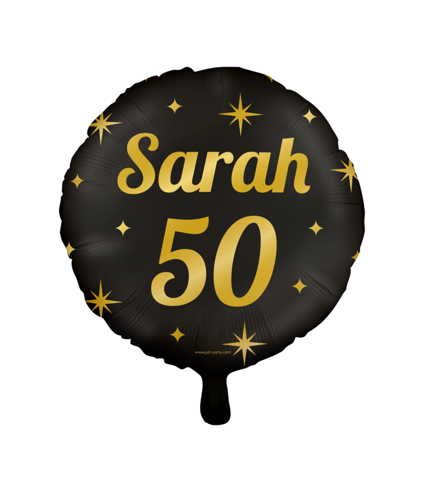 Paper Dreams Heliumballon Sarah 50 Jahre Stilvoll 45 cm | pro Stück