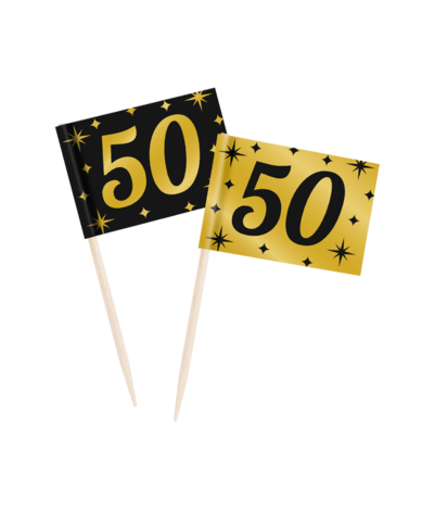 Paper Dreams Cocktail Picks 50 Years Classy 6.5cm | 50 pieces