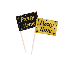 Paper Dreams Pics à cocktail élégants Party Time 6,5 cm | 50 pièces