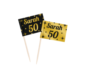 Paper Dreams Cocktail Prikkers Sarah 50 jaar Classy 6,5cm | 50 stuks Paper Dreams Cocktail Prikkers Sarah 50 jaar Classy 6,5cm | 50 stuks