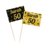 Paper Dreams Cocktail Picks Sarah 50 Years Classy 6.5cm | 50 pieces