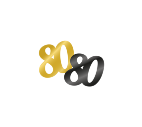 Paper Dreams Konfetti-Tischdekoration, 80 Jahre Stil | pro 14-Gramm-Beutel