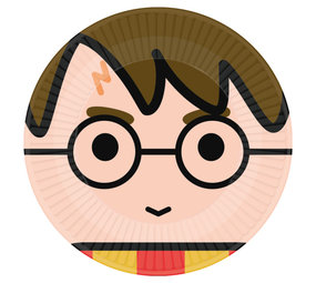 Amscan Harry Potter Cartoon borden 23cm | 8 stuks Amscan Harry Potter Cartoon borden 23cm | 8 stuks