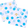 Pioneer Party Serviettes blanches à pois bleus et dorés | 16 pièces