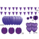 Tuf-Tuf Kit de décoration violette pour fête | 115 pièces