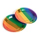 Assiettes arc-en-ciel à paillettes 18 cm | 10 pièces