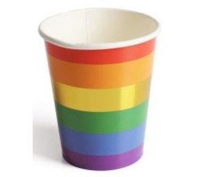 Regenboog Bekers Sparkles 250ml | 10 stuks Regenboog Bekers Sparkles 250ml | 10 stuks