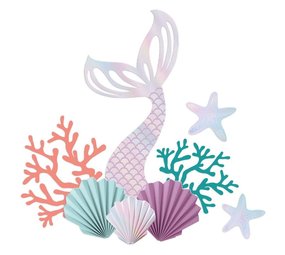 Amscan Kit de décoration murale queue de sirène à faire soi-même | par kit