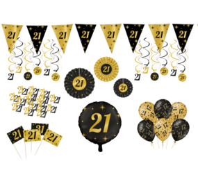 Tuf-Tuf 21st Birthday Decoration Party Package Classy | 80-piece