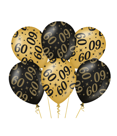 Tuf-Tuf Kit de décoration élégant pour une fête d'anniversaire de 60 ans | 80 pièces