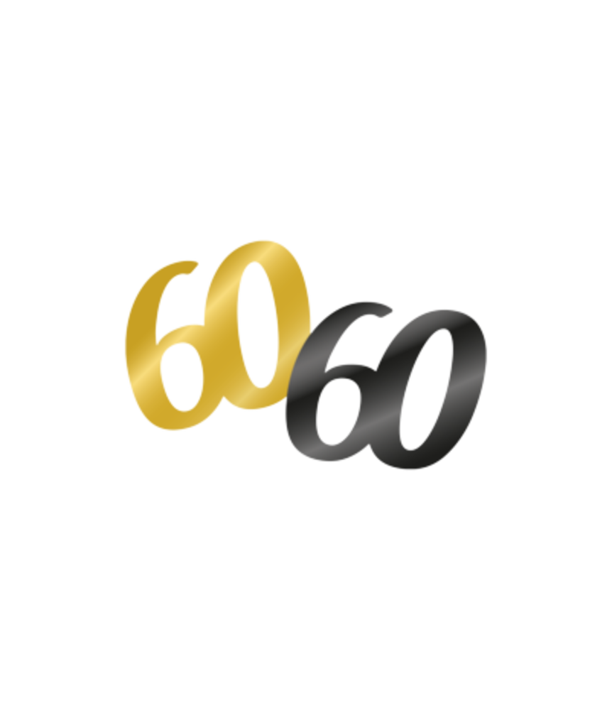 Tuf-Tuf Kit de décoration élégant pour une fête d'anniversaire de 60 ans | 80 pièces