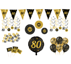 Tuf-Tuf 80th Birthday Decoration Party Package Classy | 80-piece