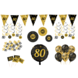 Tuf-Tuf Kit de décoration élégant pour une fête d'anniversaire de 80 ans | 80 pièces