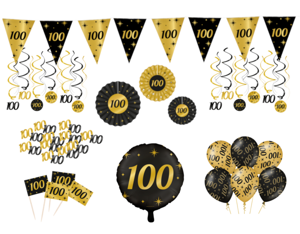 Tuf-Tuf 100 Years Party Decoration Package Classy | 80-piece