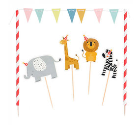 Boland Safari Kids Taart Decoratie Set | 5-delig