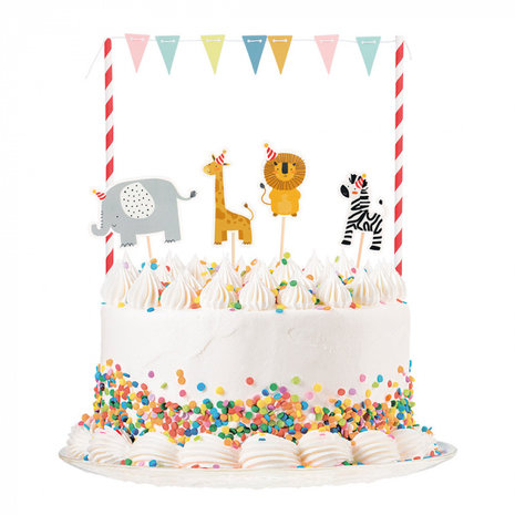 Boland Safari Kids Taart Decoratie Set | 5-delig Boland Safari Kids Taart Decoratie Set | 5-delig