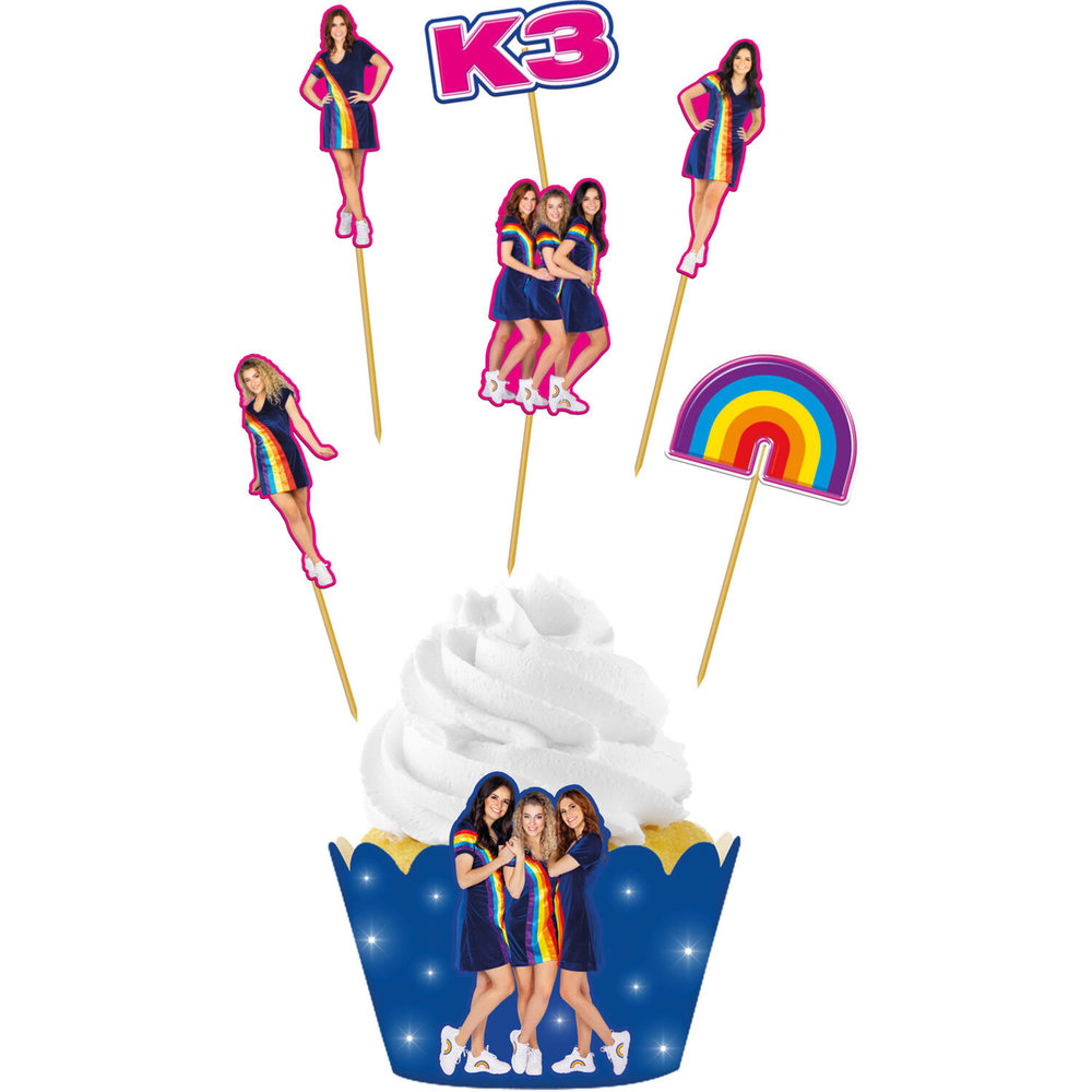 Folat K3 Cupcake Decoration Set | 12-piece