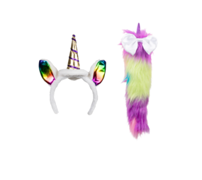 Boland Einhorn-Tiara mit Schweif | pro Set
