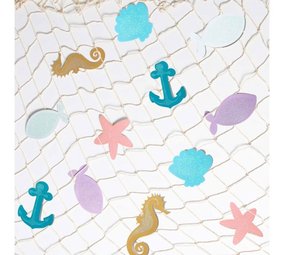 Amscan Chemin de table queue de sirène avec filet de pêche 100 x 200 cm | à l'unité