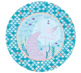 Amscan Assiettes queue de sirène 23 cm | 8 pièces