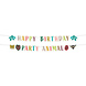 Folat Buchstabengirlande „Zoo Party Happy Birthday“ 14 x 150 cm | 2 Stück
