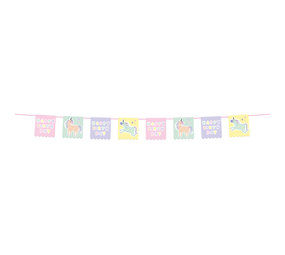 Folat Unicorn & Rainbows Flag Garland 6 meters | per piece