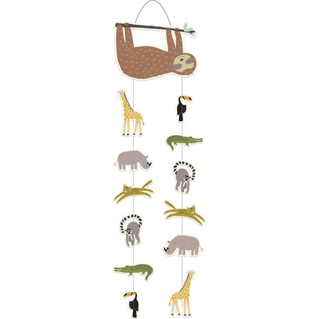 Folat Décoration suspendue pour une fête sur le thème du zoo 30 x 85 cm | À l'unité