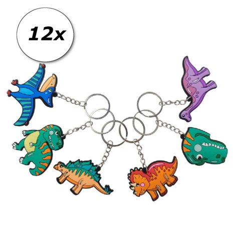 LG Imports Porte-clés dinosaure | 12 pièces