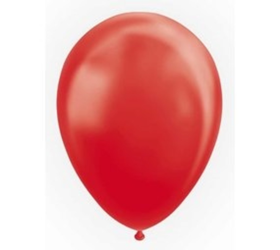 Ballons rouges métallisés 30 cm | 50 pièces