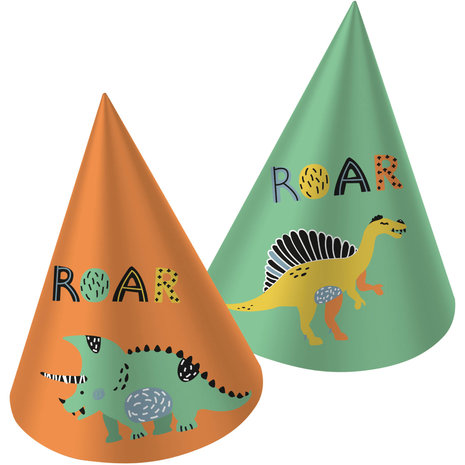 Folat Chapeaux Dino Roars | 6 pièces