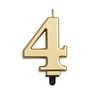 WeFiesta Bougie 4e anniversaire Or Métallisé | 8 cm WeFiesta Bougie 4e anniversaire Or Métallisé | 8 cm