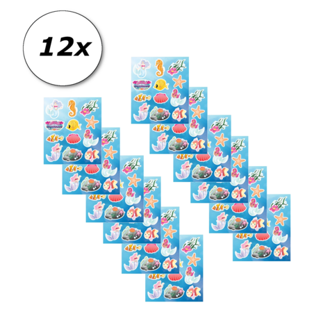 Henbrandt Mermaid Sticker Sheet 12x10cm | 12 sheets