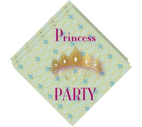 Haza - Witbaard Princess Napkin Princess Party 33 x 33cm | 20 pieces
