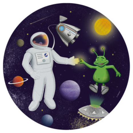 Amscan Assiettes Espace, Cosmos et Espace 23 cm | 8 pièces