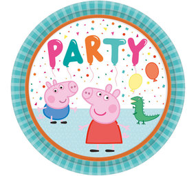 Amscan Peppa Pig Teller 23 cm | 8 Stück