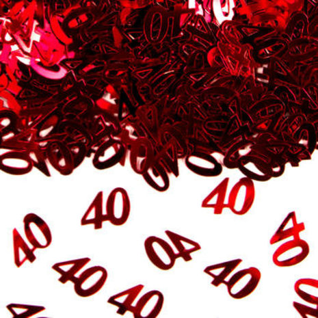 Folat Rotes Konfetti 40 Jahre | 14 g