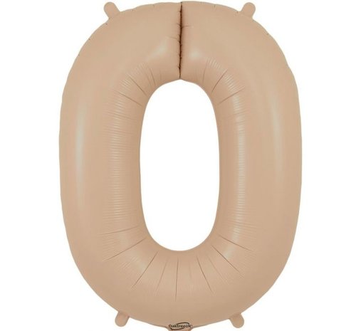 Oaktree Nude Folie Ballon Mat cijfer 0 | 86cm Oaktree Nude Folie Ballon Mat cijfer 0 | 86cm