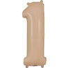 Oaktree Nude Folie Ballon Mat cijfer 1 | 86cm Oaktree Nude Folie Ballon Mat cijfer 1 | 86cm