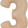 Oaktree Folienballonmatte „Nummer 3“ (nude) | 86 cm Oaktree Folienballonmatte „Nummer 3“ (nude) | 86 cm