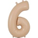 Oaktree Nude Foil Balloon Mat Number 6 | 86cm